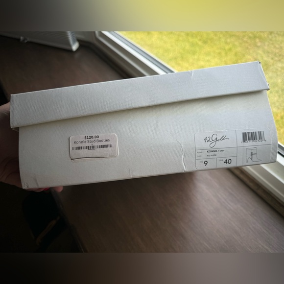 Grey Studded Suede Boots - Picture 5 of 6